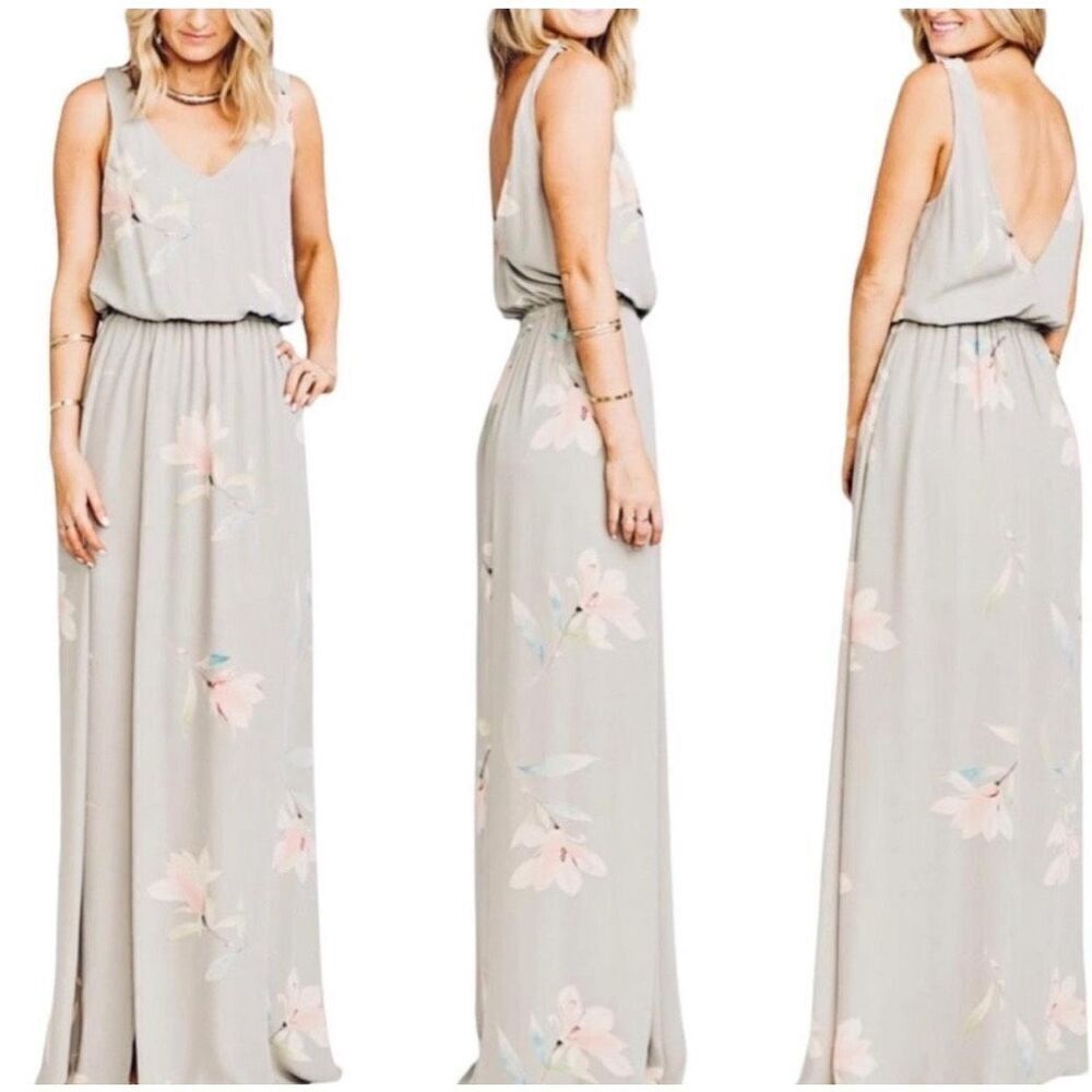 Show Me Your Mumu Lily Showers Floral Heather Halter Maxi Dress XL New